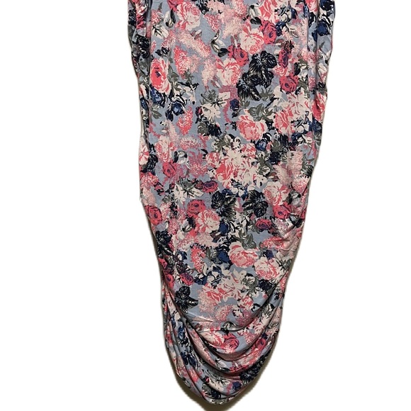 Motherhood Maternity,Floral Print, Scoop Neck, Stretch Sides Dress, Multi, Large - Picture 4 of 7